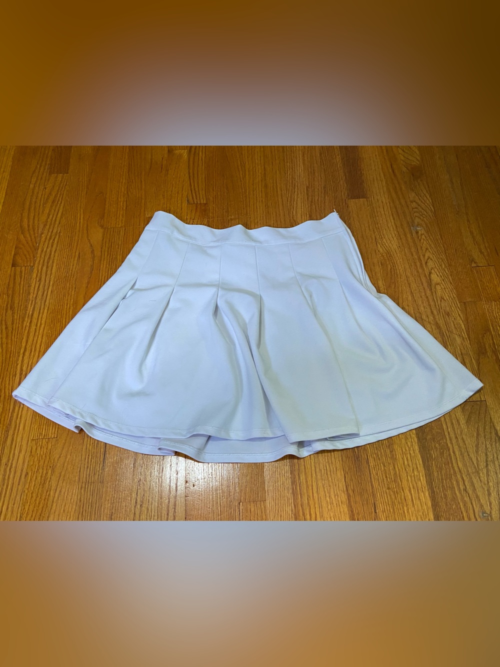 mi ami White Circle Skirt with Pleats